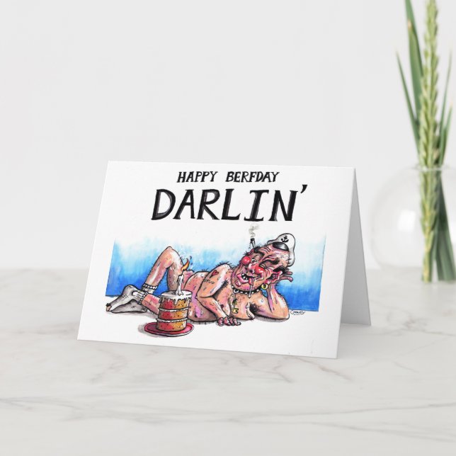 Lycklig Berfday, Darlin' Kort (Framsida)