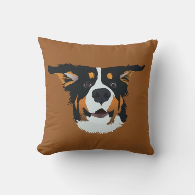 Lycklig Bernese Mountain Hund Kudde (Framsida)