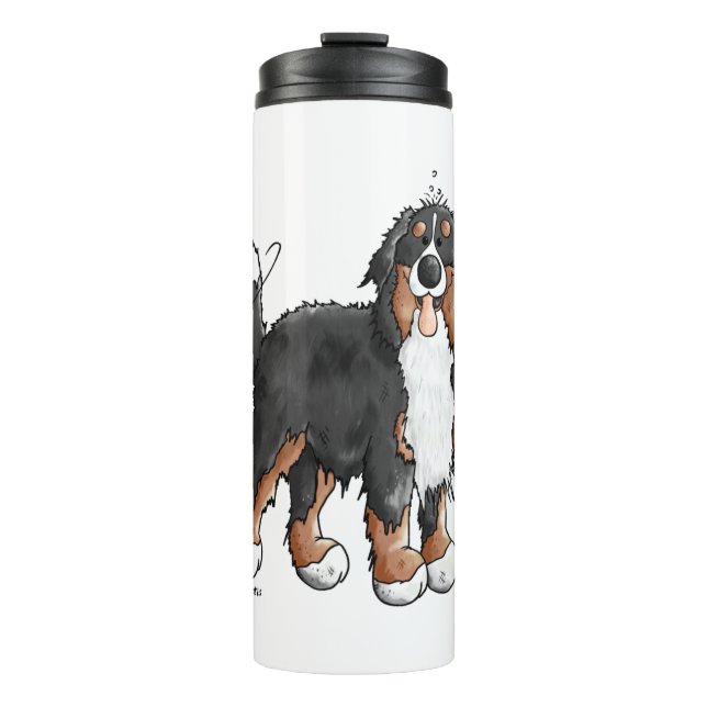 Lycklig Bernese Mountain Hund - Tecknad - Hundar - (Framsida)