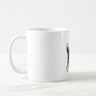 Lycklig Bernese Mountain Hund - Tecknad - Hundar - Kaffemugg
