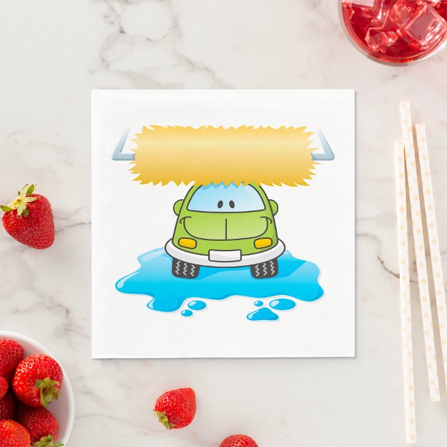 Lycklig bil Tvättar Pappersservett (Skapare uppladdad)