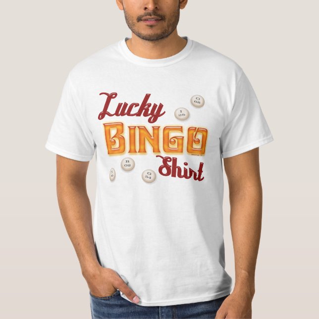 Lycklig Bingoskjorta T-shirt (Framsida)