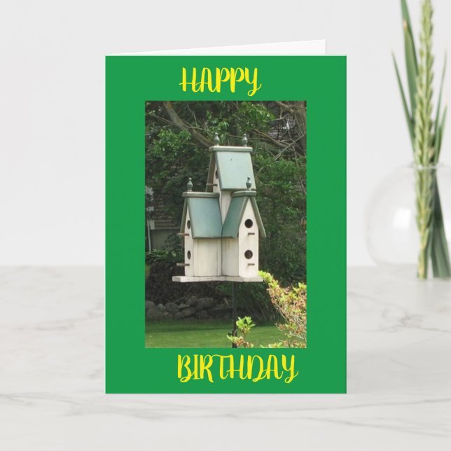 LYCKLIG BIRDHOUSE FÖR DIG! KORT (Framsida)