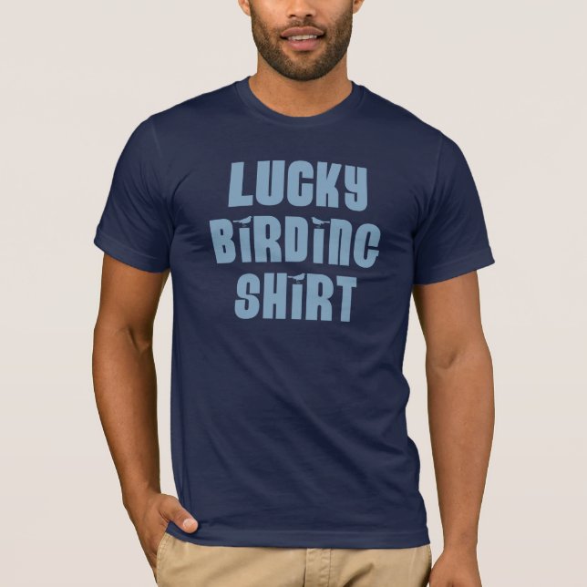 Lycklig Birding skjorta T-shirt (Framsida)