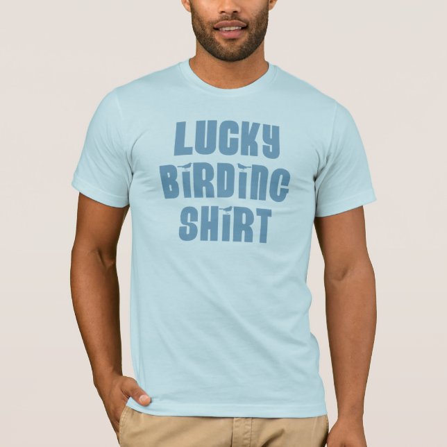 Lycklig Birding skjorta Tee (Framsida)