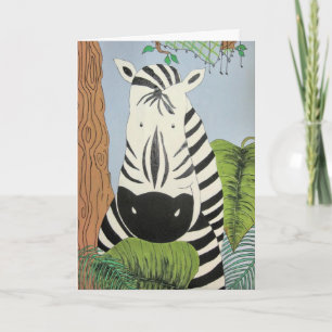 Lycklig Birhday Zebra Kort