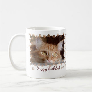 Lycklig Birhtday för ljust rödbrun Kaffemugg