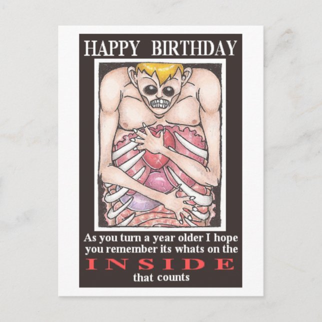 lycklig birhtday vykort (Framsida)