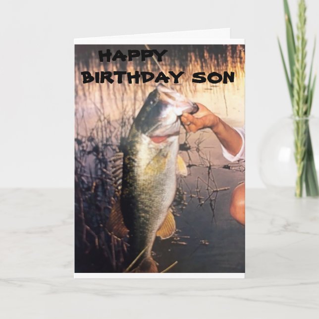 LYCKLIG **BIRTHDAG** TILL MIN **SON** KORT (Framsida)