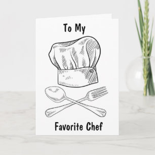 LYCKLIG * BIRTHDAY * TILL MIN *FAVORITCHEF * HELGKORT