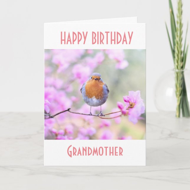 LYCKLIG *BIRTHDAY* TO ***GRANDMOTHER** CARD KORT (Framsida)