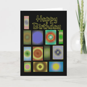 Lycklig Birthdsy Patchwork Circles Kort