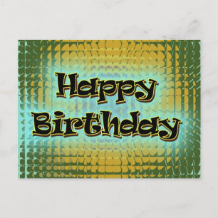 Lycklig-bithday Vykort
