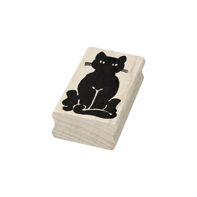 Lycklig Black Cat Stämpel (Stämpel)