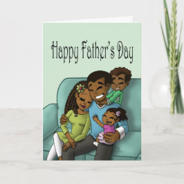 Lycklig Black Family Fars dag Kort