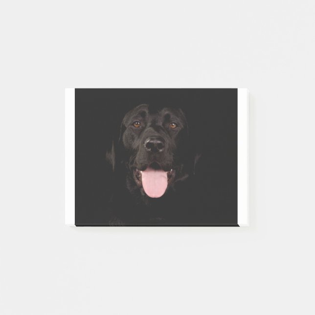 Lycklig Black Labrador Hund Post-it Block (Framsida)