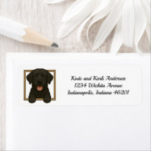 Lycklig Black Labrador Retriever Returadress