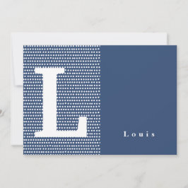 LYCKLIG | Blåprickat födelseattest Meddelande