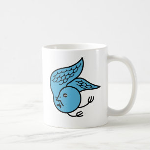 Lycklig blåsångare kaffemugg
