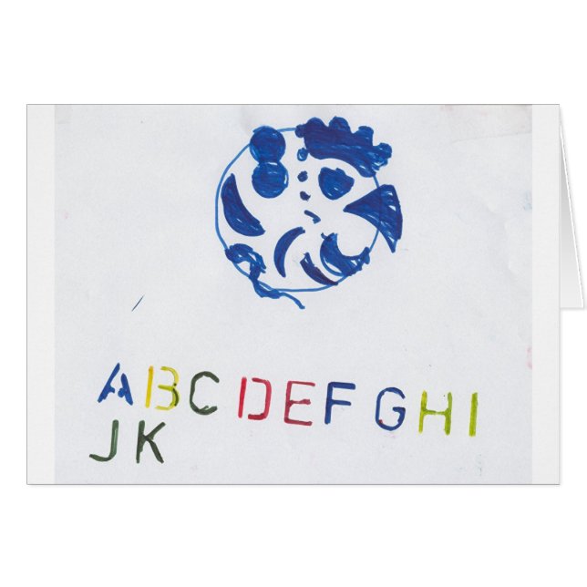 Lycklig blåttgrabb hälsningskort (Framsidan Horizontal)