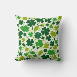 Lycklig blom- klöver kudde