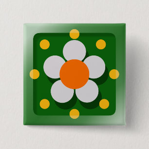 Lycklig blomma knapp