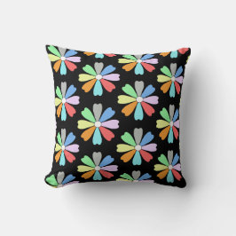 Lycklig Blommönster Kastkudde Kudde