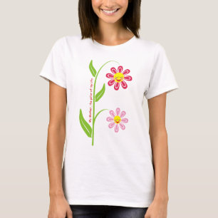 Lycklig blommor Mors dag anpassningsbar t-shirt