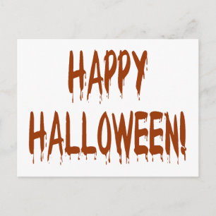 Lycklig Bloody Halloween Vykort