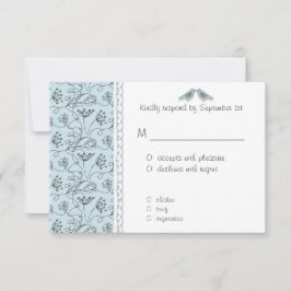 Lycklig Blue Birds OSA Response till ett överkomli Kort