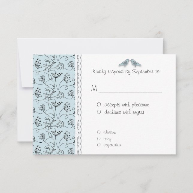 Lycklig Blue Birds OSA Response till ett överkomli Kort (Framsida)