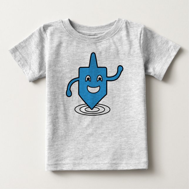 Lycklig Blue Dreidel Sweatshirt Tee Shirt (Framsida)