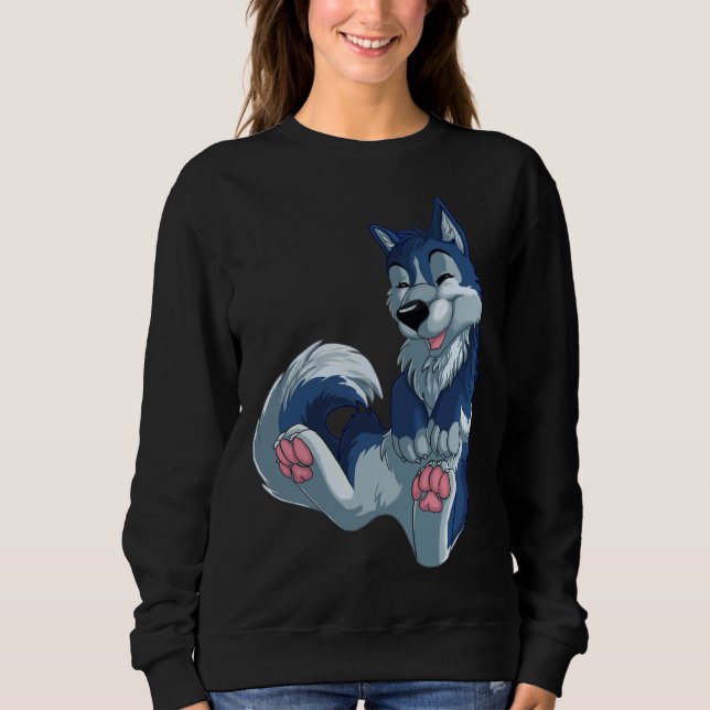 Lycklig Blue Husky T Shirt (Framsida)