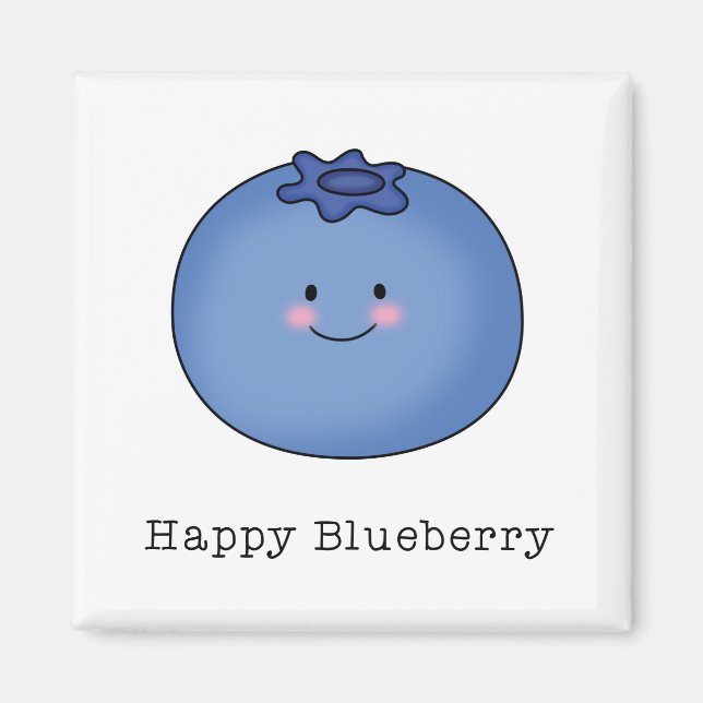 Lycklig Blueberry Magnet (Framsidan)