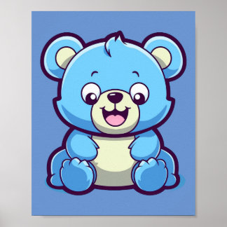 Lycklig Bluey Bear Poster