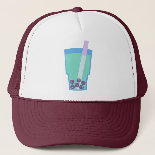 Lycklig Boba Tea Bubbles Truckerkeps (Framsida)
