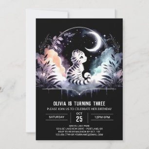 Lycklig Boho Tiger Birthday Inbjudningar