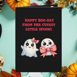 Lycklig Boo Day Cute Ghost-fotohalloween-kort Kort