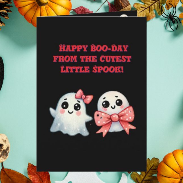 Lycklig Boo Day Cute Ghost-fotohalloween-kort Kort (Skapare uppladdad)