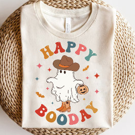 Lycklig Boo Day Funny Groovy Cowgirl Halloween T Shirt