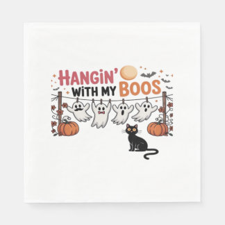 Lycklig Boo Day Ghost Cat PNG - Spooky Cute Oversi Pappersservett