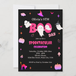 Lycklig Boo Day | Spooky BOO-dagen Firande Inbjudningar