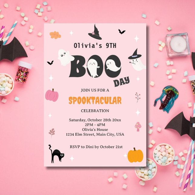 Lycklig Boo Day | Spooky BOO-dagen Firande Inbjudningar (Skapare uppladdad)