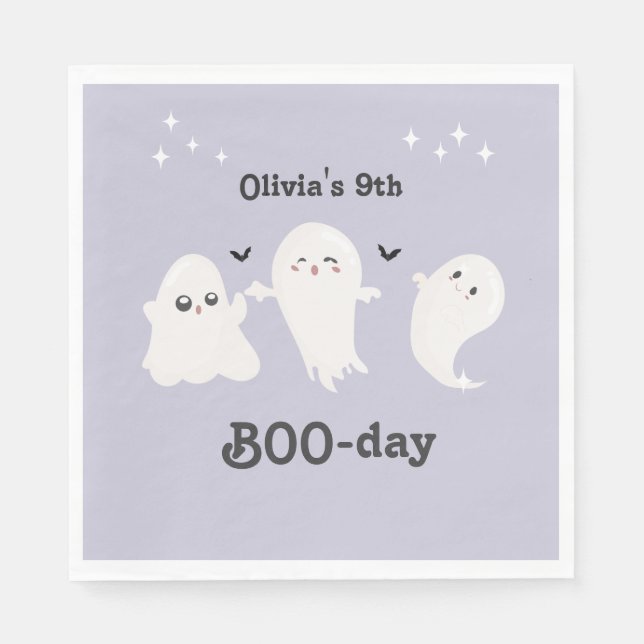 Lycklig Boo Day | Spooky BOO-dagen Firande Pappersservett (Framsidan)