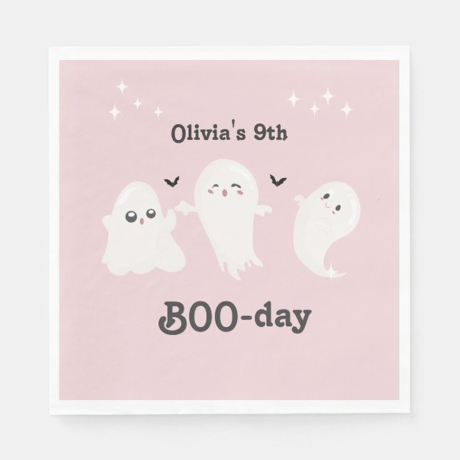 Lycklig Boo Day | Spooky BOO-dagen Firande Pappersservett (Framsidan)