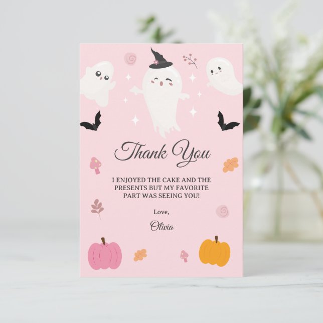 Lycklig Boo Day | Spooky BOO-dagen Firande Tack Kort (Stående Fram)