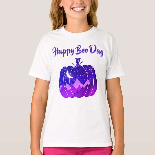 Lycklig Boo Day T Shirt (Framsida)
