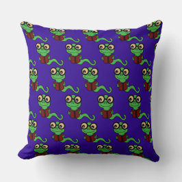 Lycklig Bookworm Black Kudde