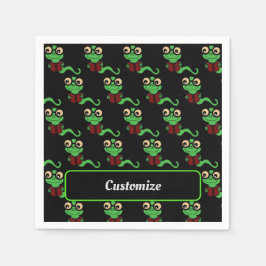 Lycklig Bookworm Black Pappersservett