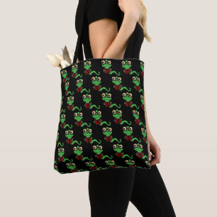 Lycklig Bookworm Black Tygkasse